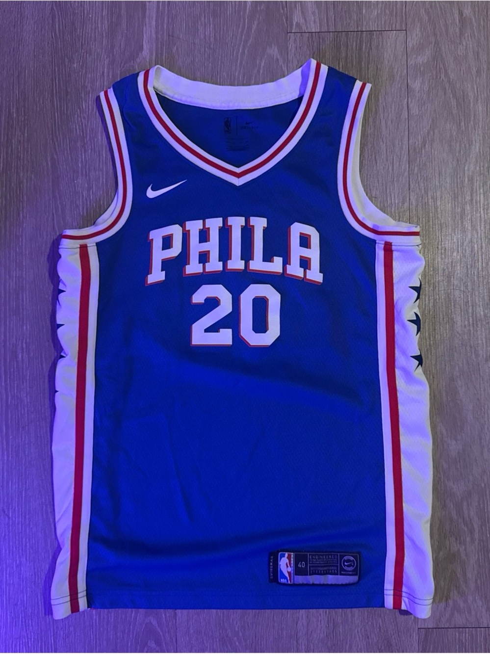 Nike Blue 76ers Basketball Home Jersey